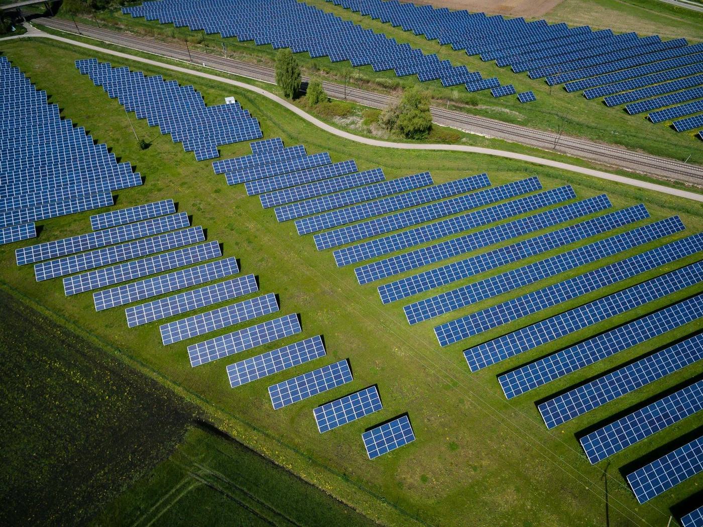 Solar energy landscape representing TES Group renewable projects